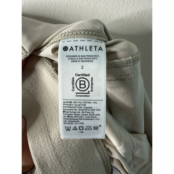 NWT Athleta Brooklyn Heights High Rise Pull-On Wide Trouser Khaki Size 2 - Picture 10 of 10